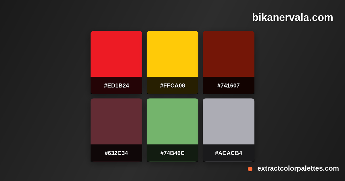 Bikanervala.com Color Palette Preview