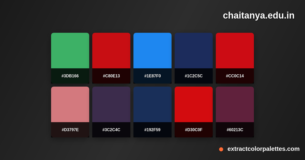 www.Chaitanya.edu.in Color Palette Preview
