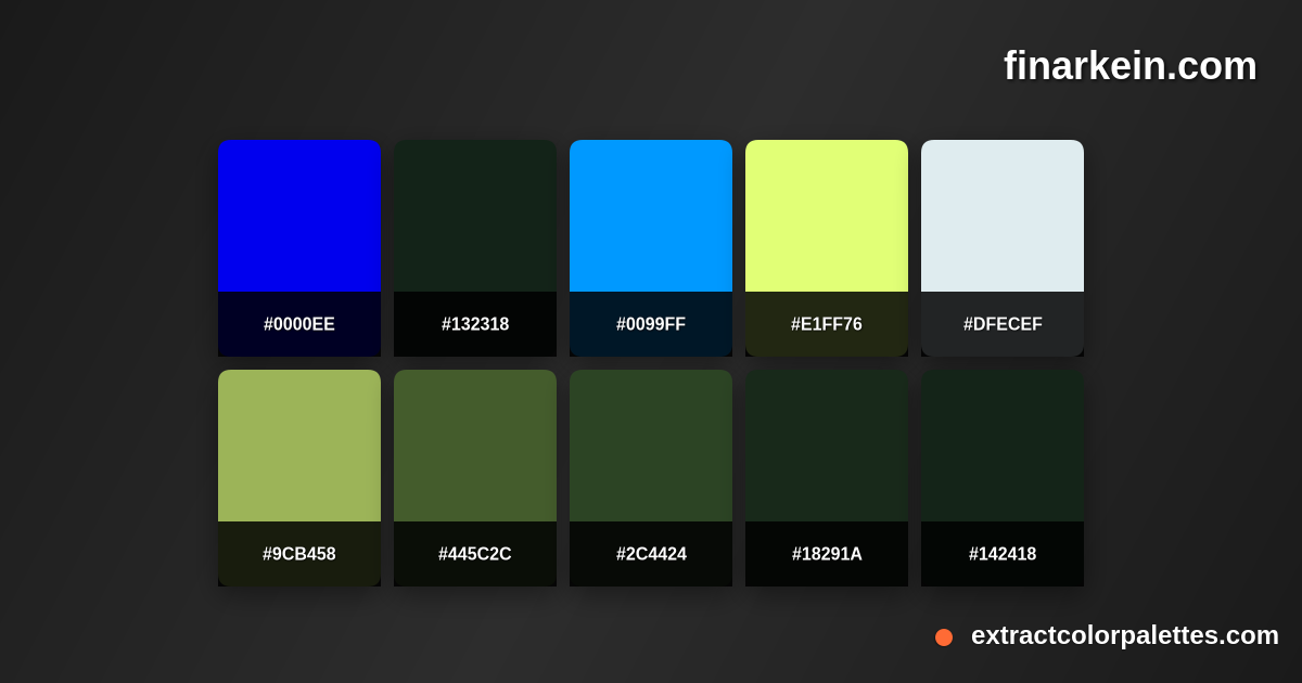 Finarkein.com Color Palette Preview