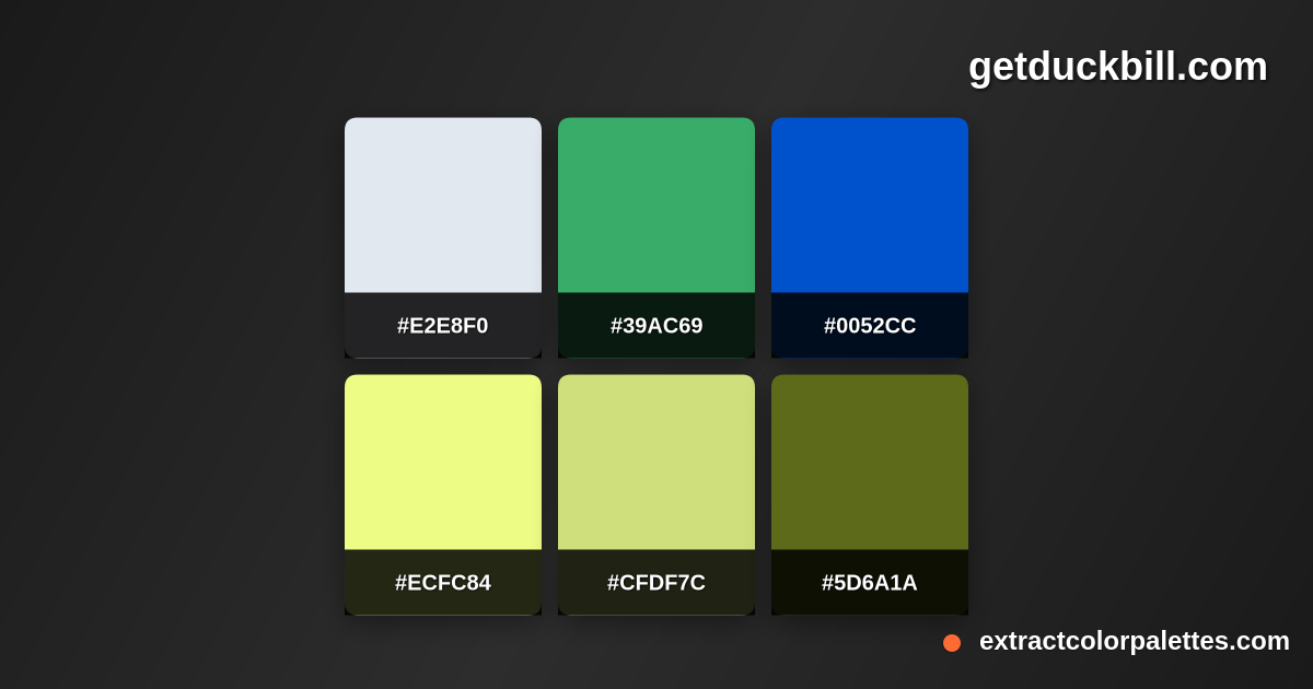 Getduckbill.com Color Palette Preview