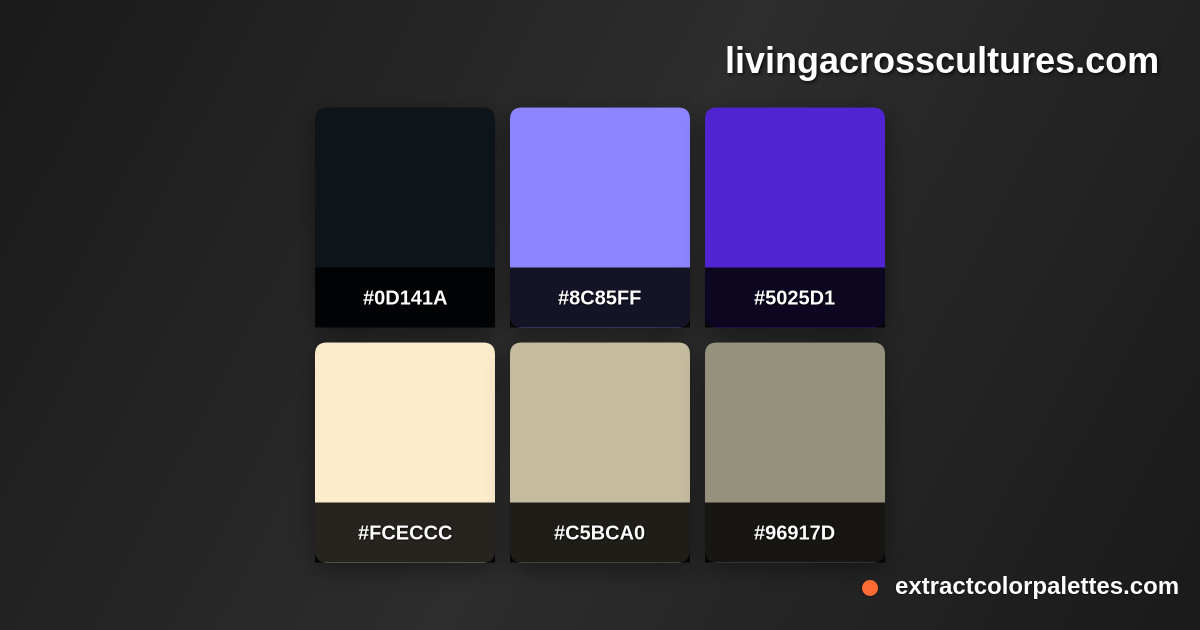 Livingacrosscultures.com Color Palette Preview