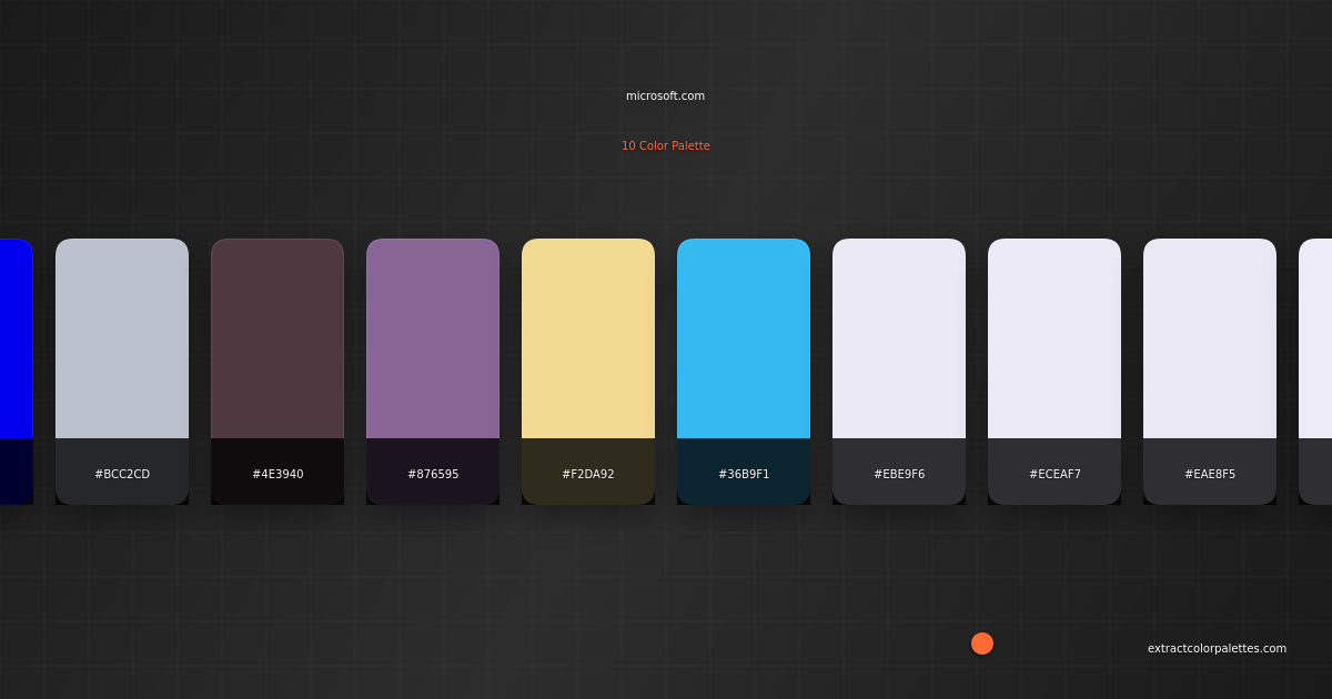 Microsoft.com Color Palette Preview