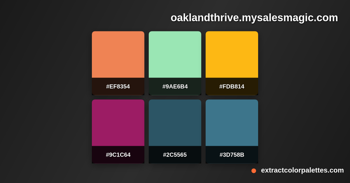 Oaklandthrive.mysalesmagic.com Color Palette Preview