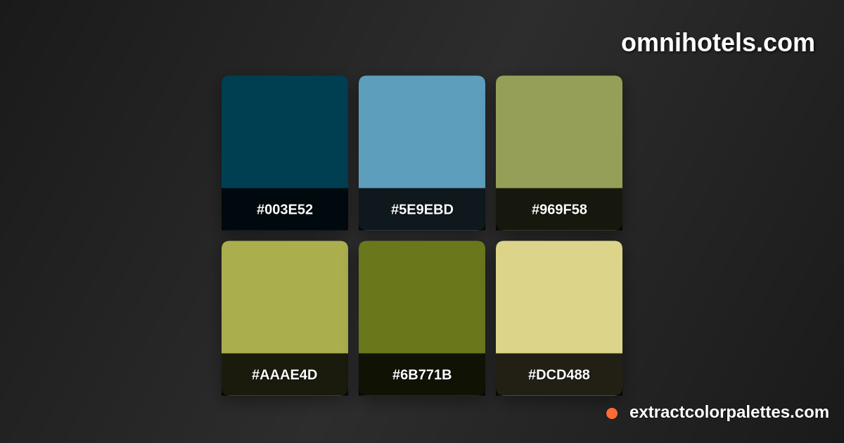 www.Omnihotels.com Color Palette Preview