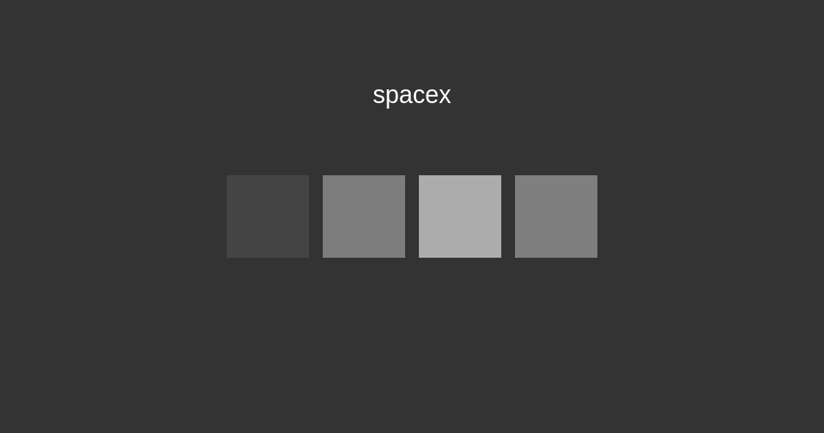 www.Spacex.com Color Palette Preview