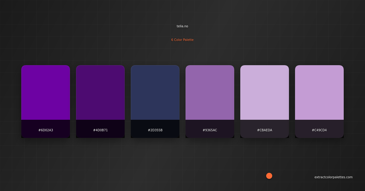 www.Telia.no Color Palette Preview