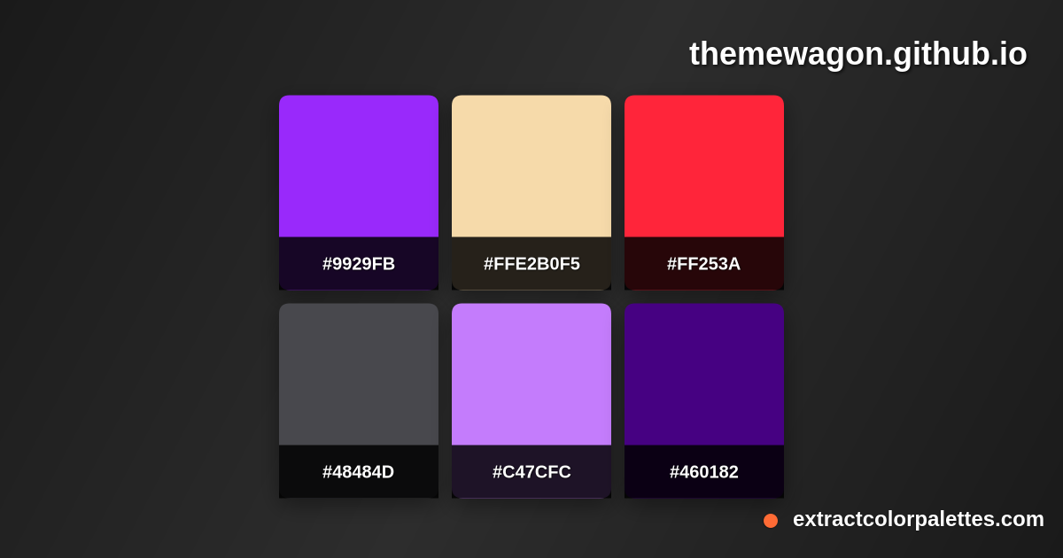 Themewagon.github.io Color Palette Preview