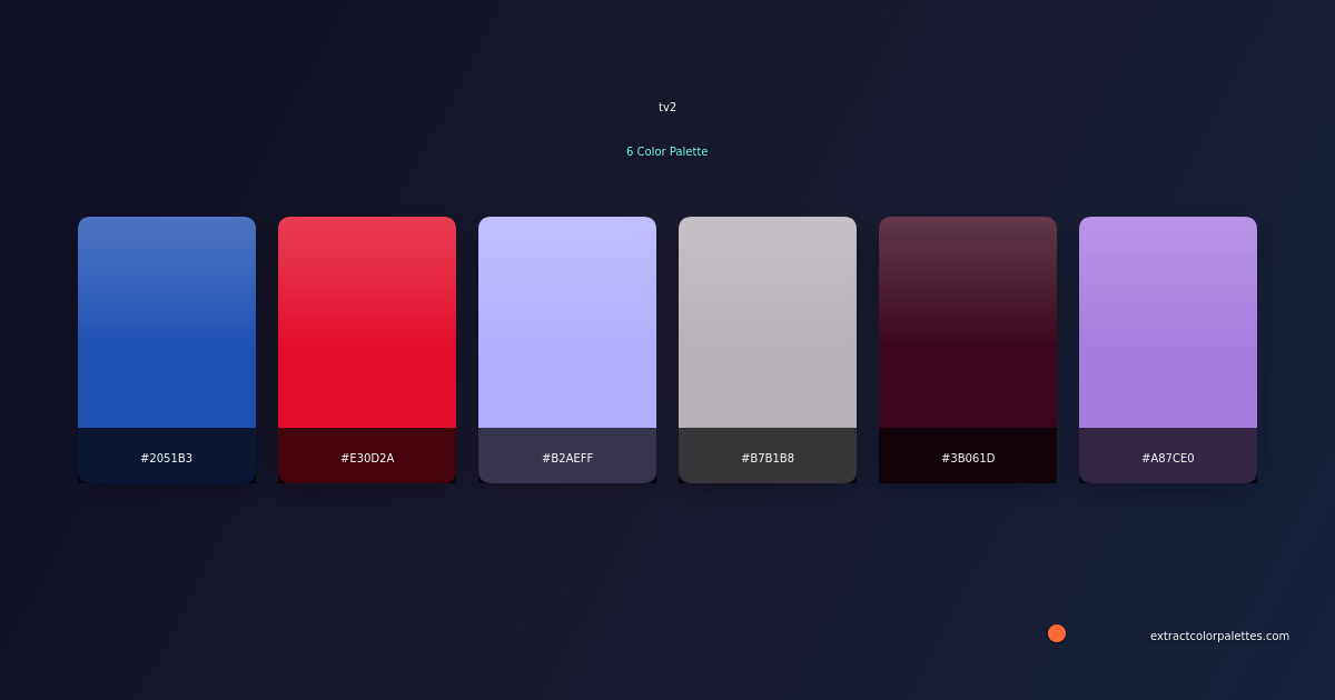 www.Tv2.no Color Palette Preview