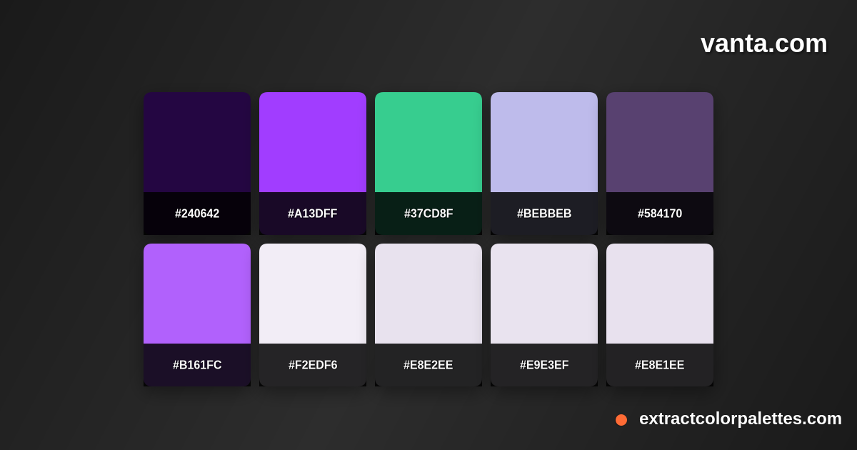 www.Vanta.com Color Palette Preview
