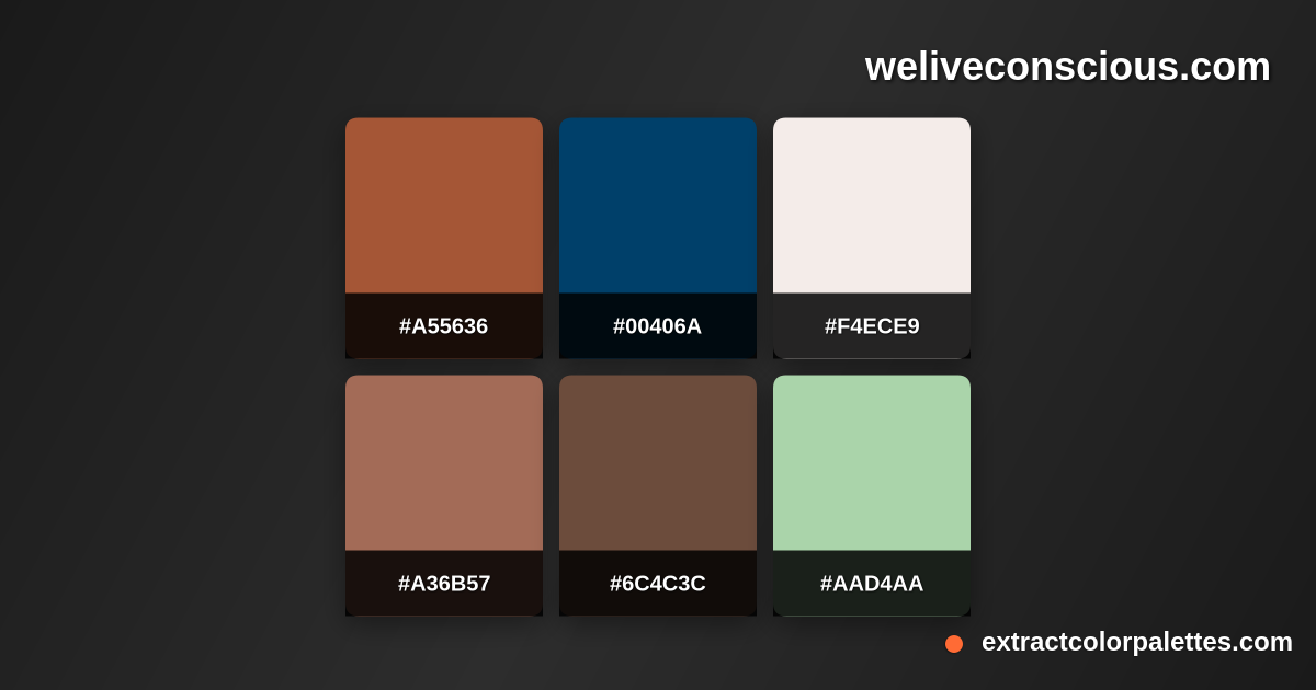 Weliveconscious.com Color Palette Preview