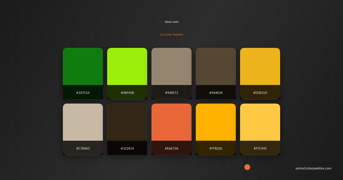 Xbox.com Color Palette Preview